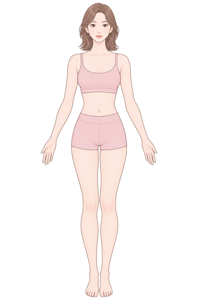 からだの施術対象部位を示すイラスト