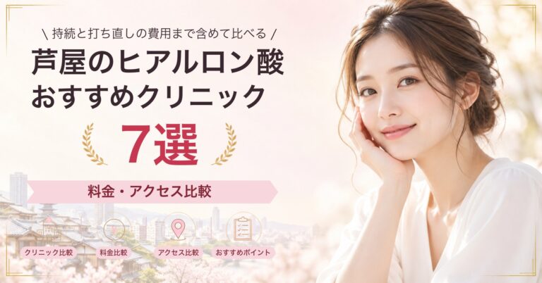 芦屋のヒアルロン酸おすすめクリニック7選｜料金・アクセス比較【2026年9月】