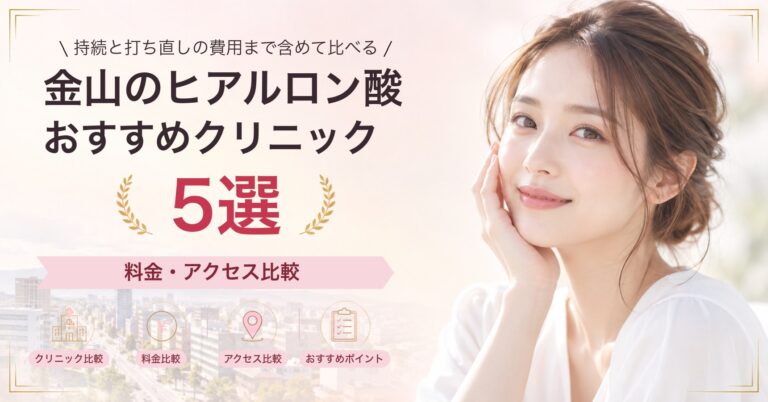 金山のヒアルロン酸おすすめクリニック5選｜料金・アクセス比較【2026年9月】