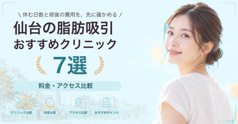仙台で顔の脂肪吸引が受けられるおすすめクリニック6選｜費用の目安と選び方