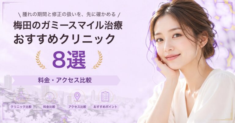 梅田で口角挙上が受けられるおすすめクリニック8選｜費用の目安と選び方
